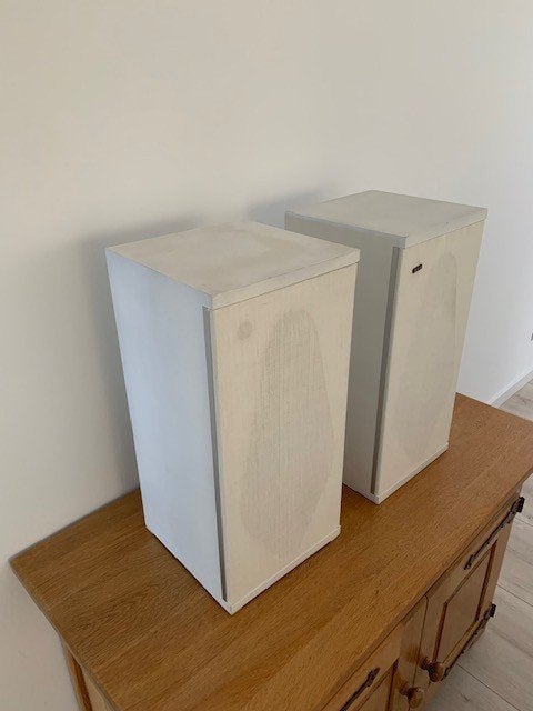 geluids boxen, Gebruikt, 60 tot 120 watt, Front, Rear of Stereo speakers, Ophalen