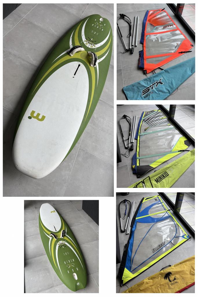 Mistral Malibu (6-14jr foam deck) compleet met 3 zeilen, Watersport en Boten, Windsurfen, Ophalen, 250 tot 300 cm, Gebruikt, Minder dan 3.5 m²