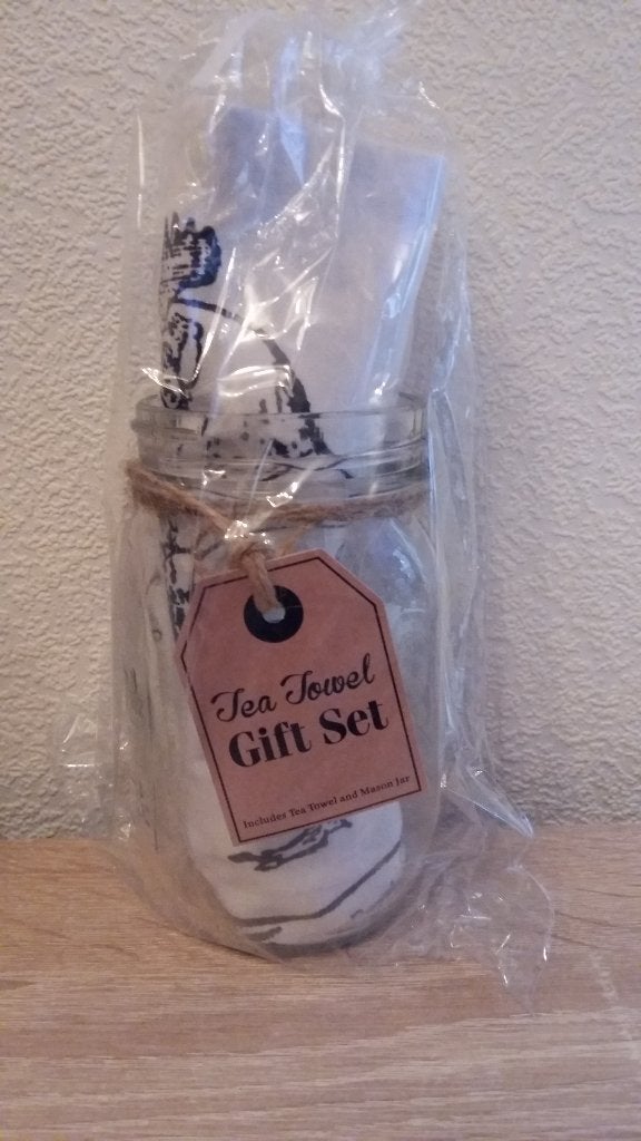 leuke vaasjes met theedoek in kadoverpakking (gift set), Ophalen, Nieuw, Overige kleuren, Glas