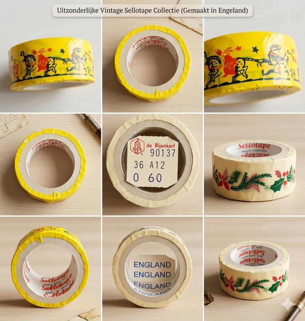 Dit is een set vintage Sellotape-rollen, Verzamelen, Ophalen, Nieuw