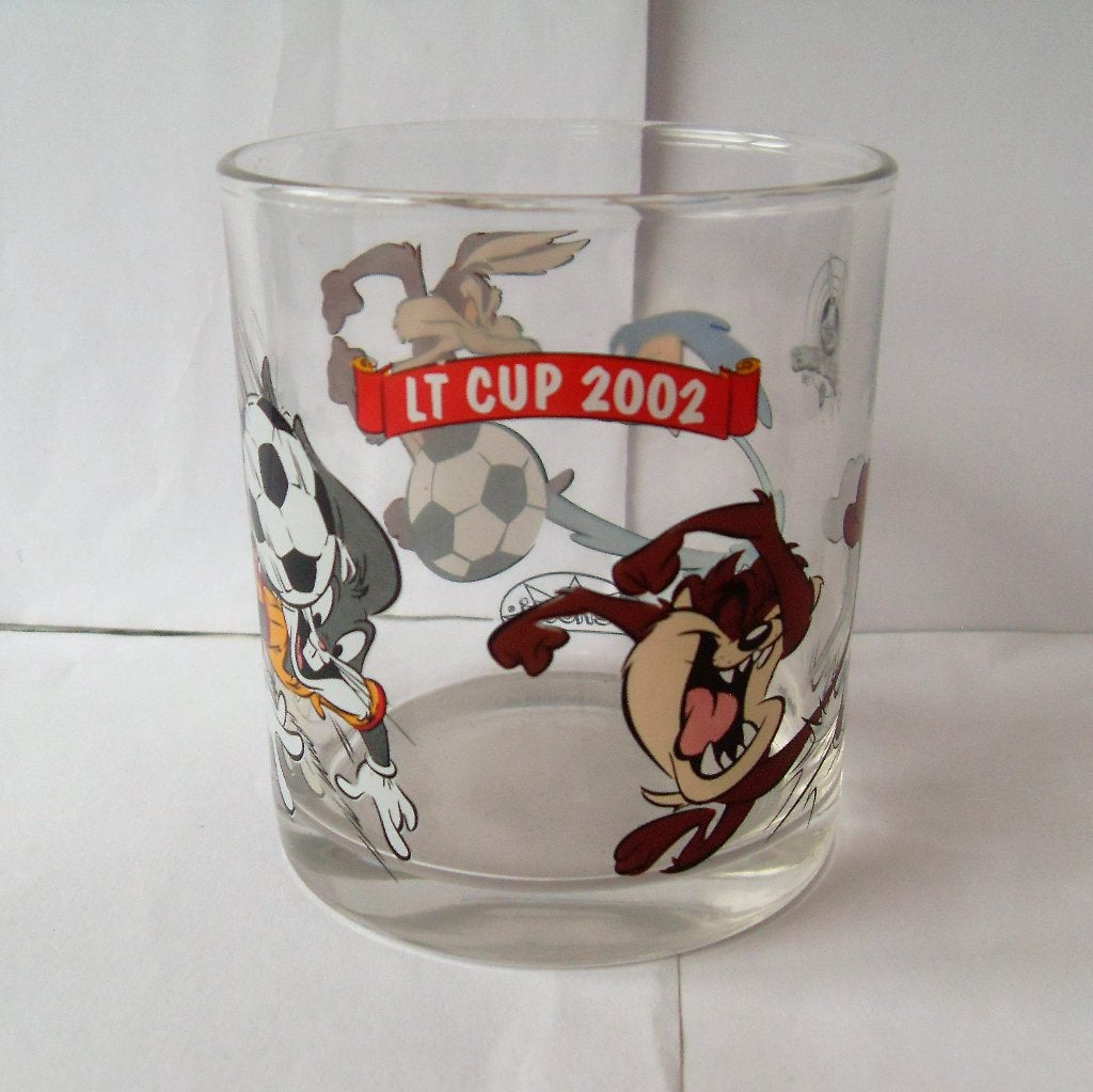 Looney Tunes Glas 2002 Bugs Bunny Tasmnian Devil Coyote, Verzamelen, Ophalen of Verzenden, Looney Tunes, Zo goed als nieuw, Gebruiksvoorwerp