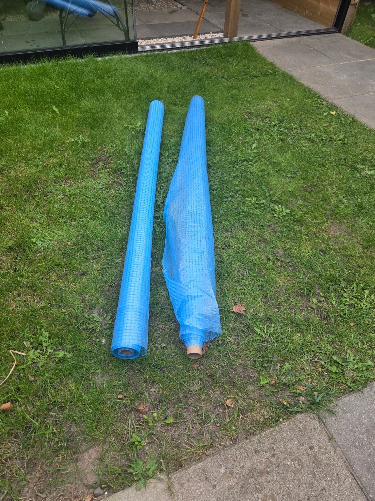 Restanten dampremmende bouwfolie (blauw, Doe-het-zelf en Verbouw, Overige materialen, Nieuw, 15 m² of meer, Ophalen