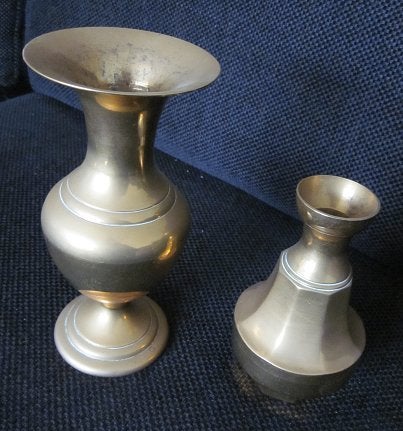 2 siervazen vazen vaas vaasjes kan goud kannen oosters kerst, Ophalen of Verzenden