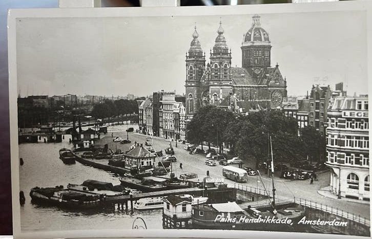 Amsterdam Prins Hendrikkade 1950 zwartwit, Ophalen of Verzenden, 1940 tot 1960, Noord-Holland