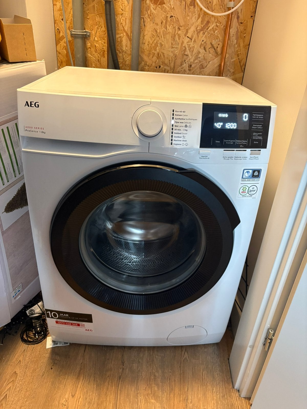 Wasmachine Aeg 6000 series prosense 1-8 kg, Witgoed en Apparatuur, Ophalen, Zo goed als nieuw, Voorlader, 1200 tot 1600 toeren