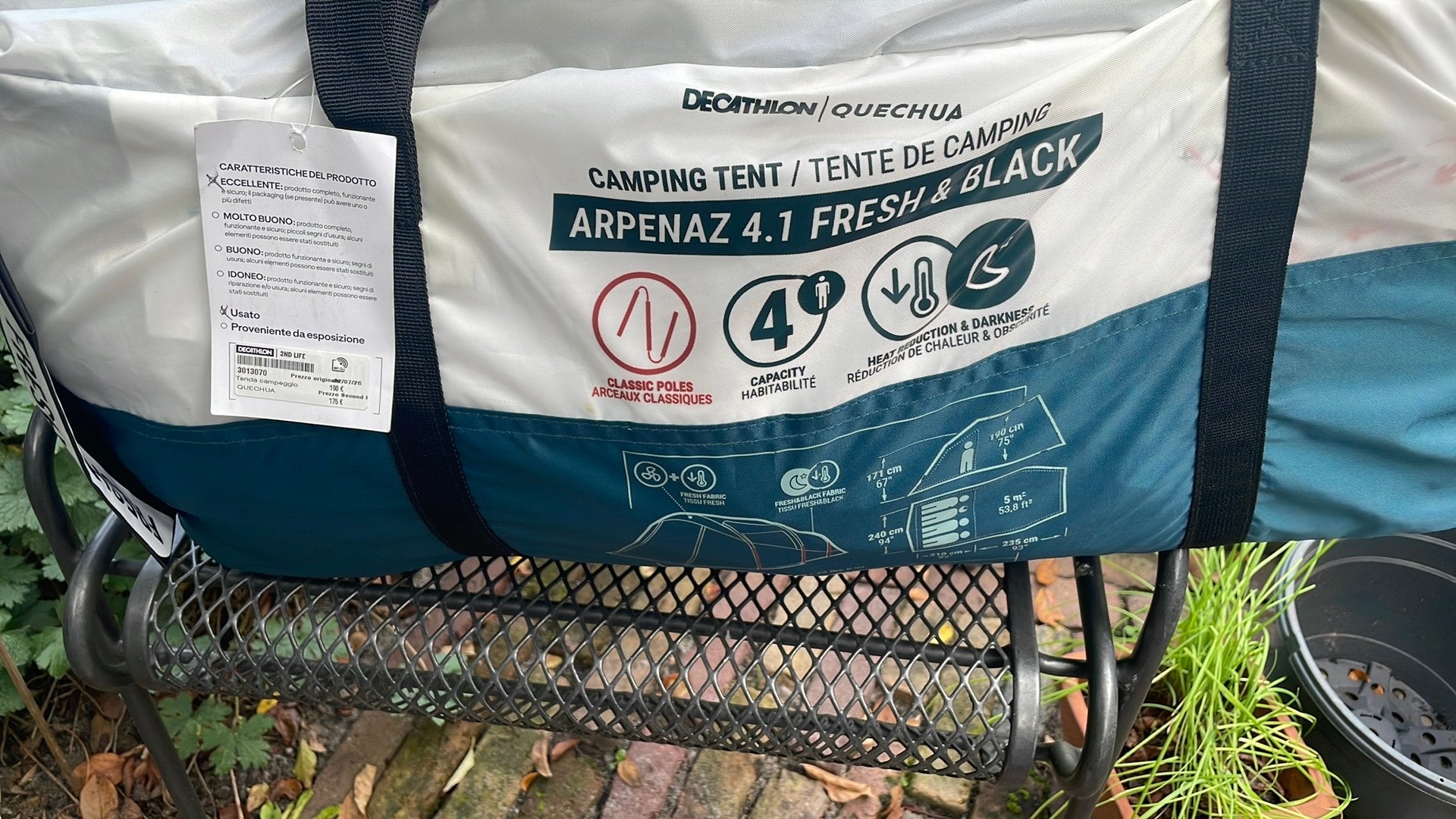 Decathlon tent voor 4 personen fresh &dark, Caravans en Kamperen, Ophalen of Verzenden, Nieuw, Tot en met 4