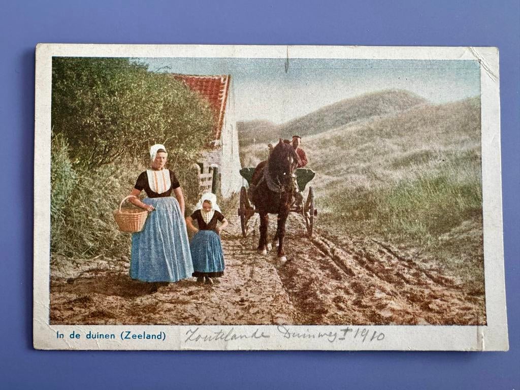 Oude ansichtkaart: In de duinen (Zeeland) Zoutelande 1910, Verzamelen, Ansichtkaarten | Nederland, Ophalen of Verzenden, Voor 1920