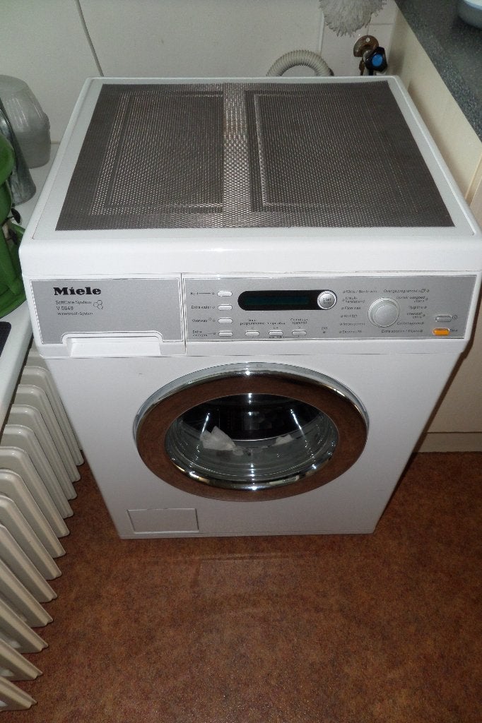 Wasmachine - Miele SoftCare System V-5849 WPS, Witgoed en Apparatuur, Ophalen, Zo goed als nieuw, Voorlader, 85 tot 90 cm