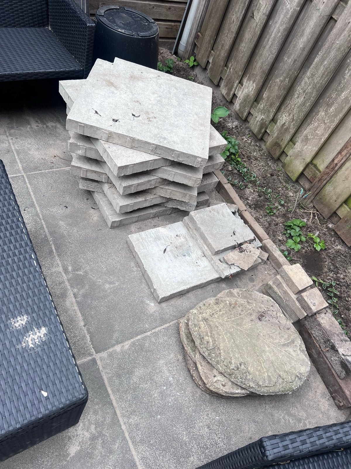 terrastegels en stapstenen, Tuin en Terras, Ophalen, Gebruikt, Minder dan 5 m², Beton