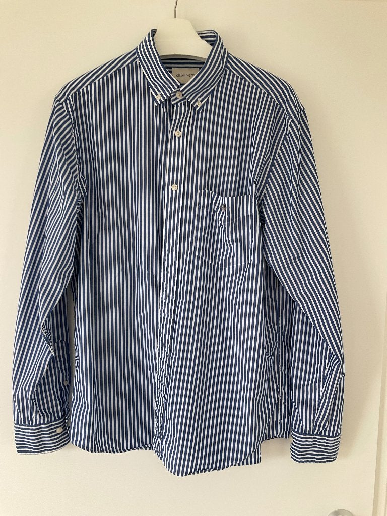 Gant overhemd, Blauw, GANT, Ophalen of Verzenden, Zo goed als nieuw