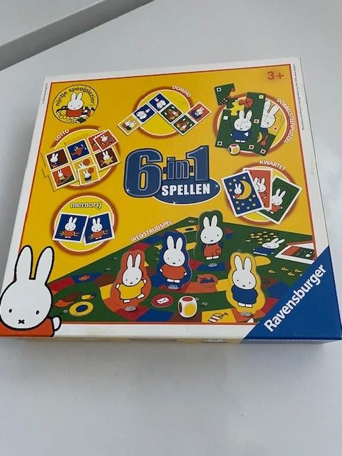 Nijntje 6 spellen in een, Hobby en Vrije tijd, Gezelschapsspellen | Bordspellen, Ophalen, Zo goed als nieuw