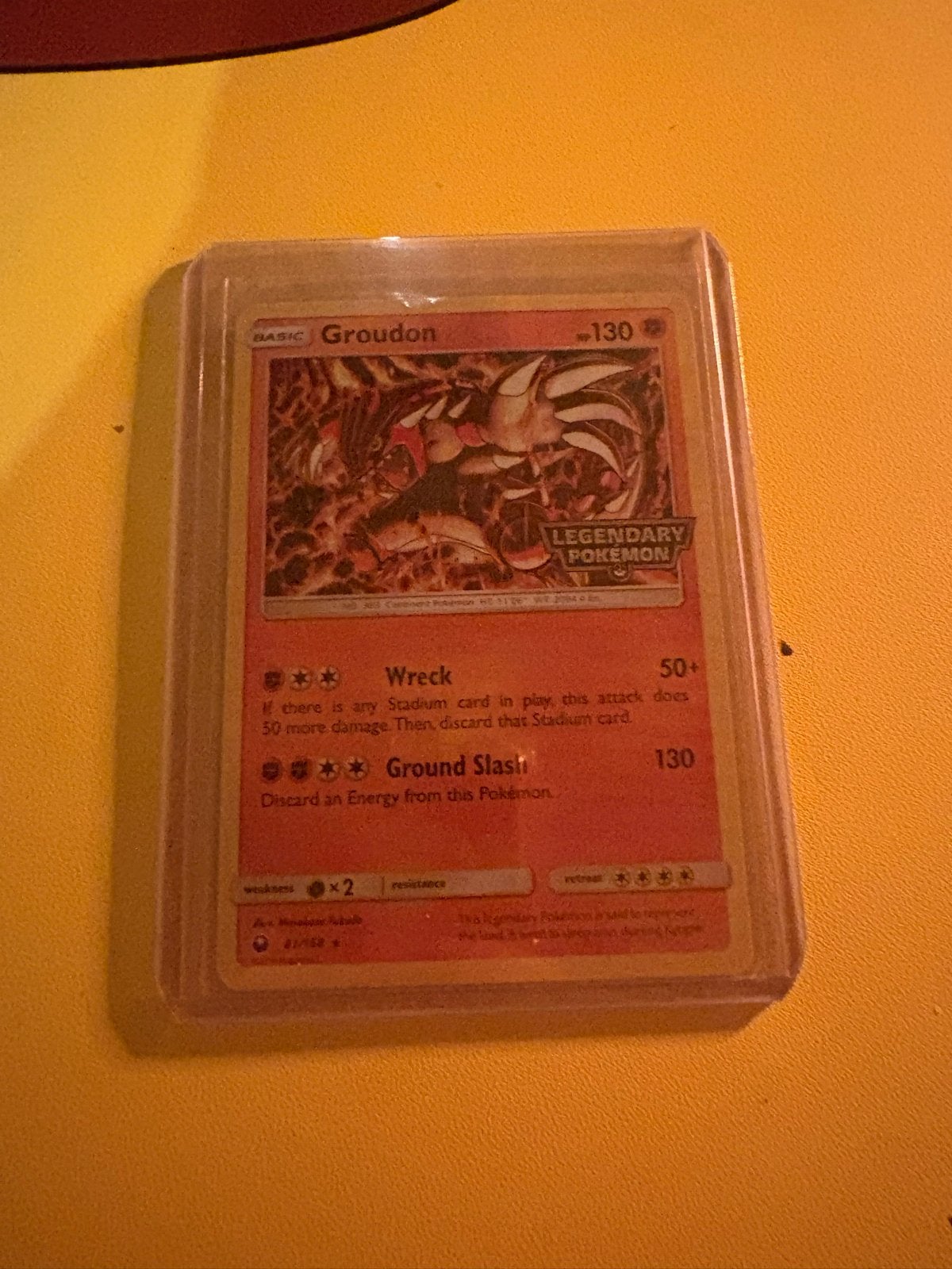 Pokemon Groudon Kaart - Legendary Pokemon, Ophalen of Verzenden, Gebruikt, Losse kaart