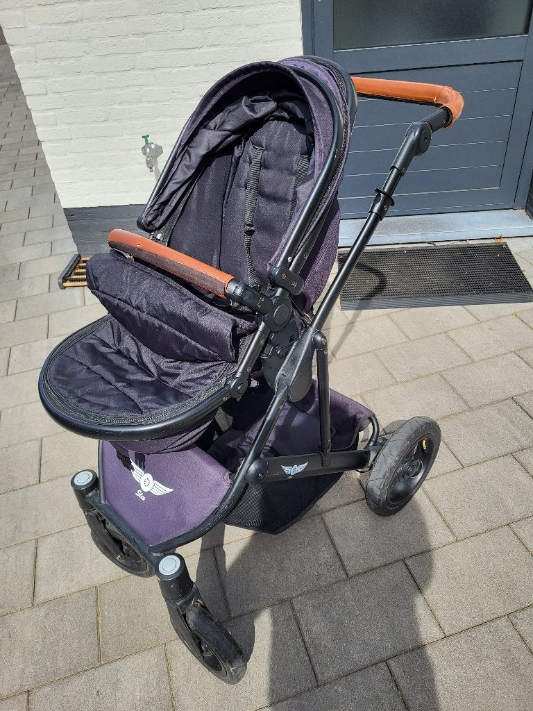 Luxe Slee kinderwagen, Gebruikt, Verstelbare duwstang, Ophalen, Kinderwagen