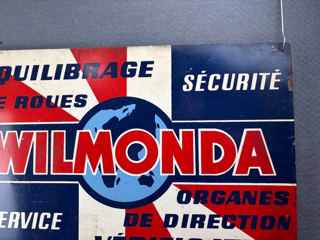 Wilmonda blikken reclamebord 1960-1970 50x33CM, Reclamebord, Gebruikt, ., .