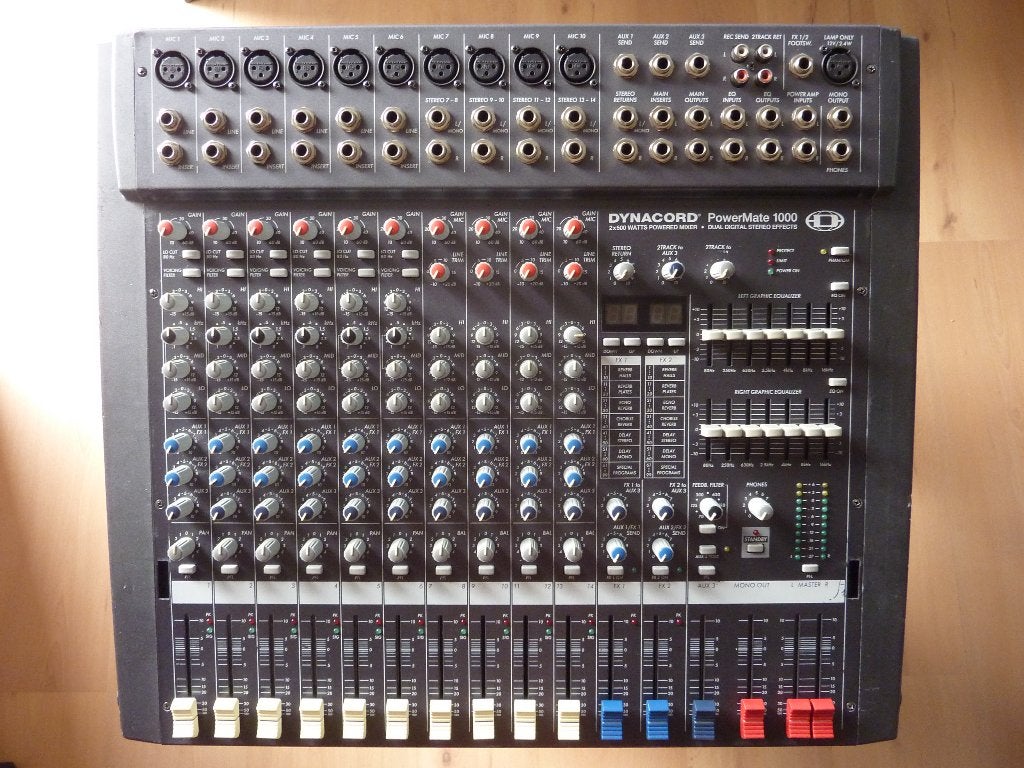 Dynacord Powermate 1000, Ophalen, Gebruikt, 10 tot 20 kanalen, Microfooningang
