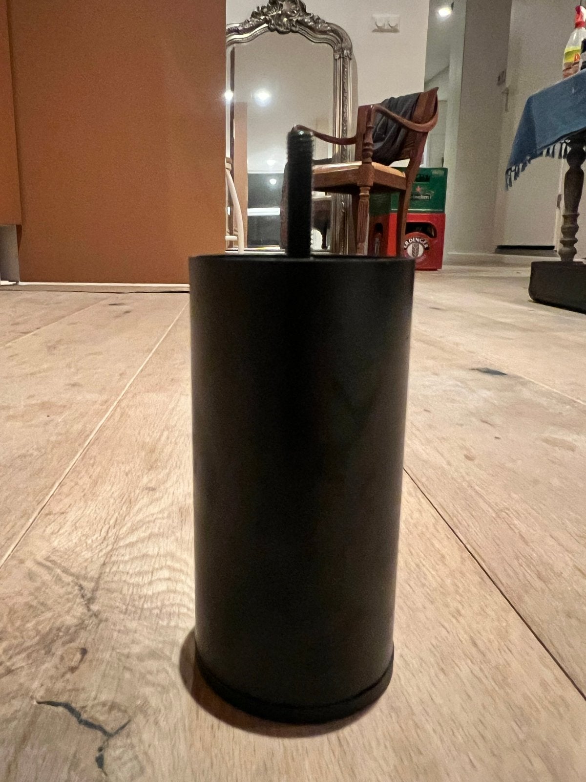 Zwarte metalen poten, 12 cm lang, Ophalen, Gebruikt, 90 cm, Zwart