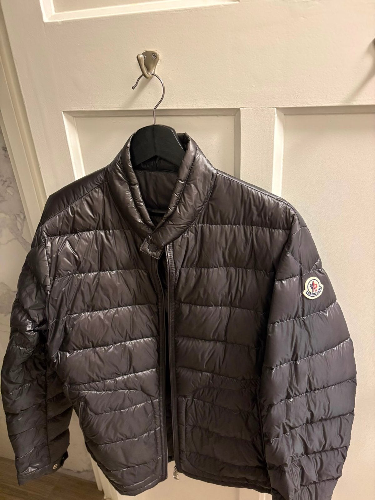 Moncler Zomer/Herfstjas Maat L - Zo goed als nieuw, Ophalen of Verzenden, Zo goed als nieuw, Maat 52/54 (L), Zwart