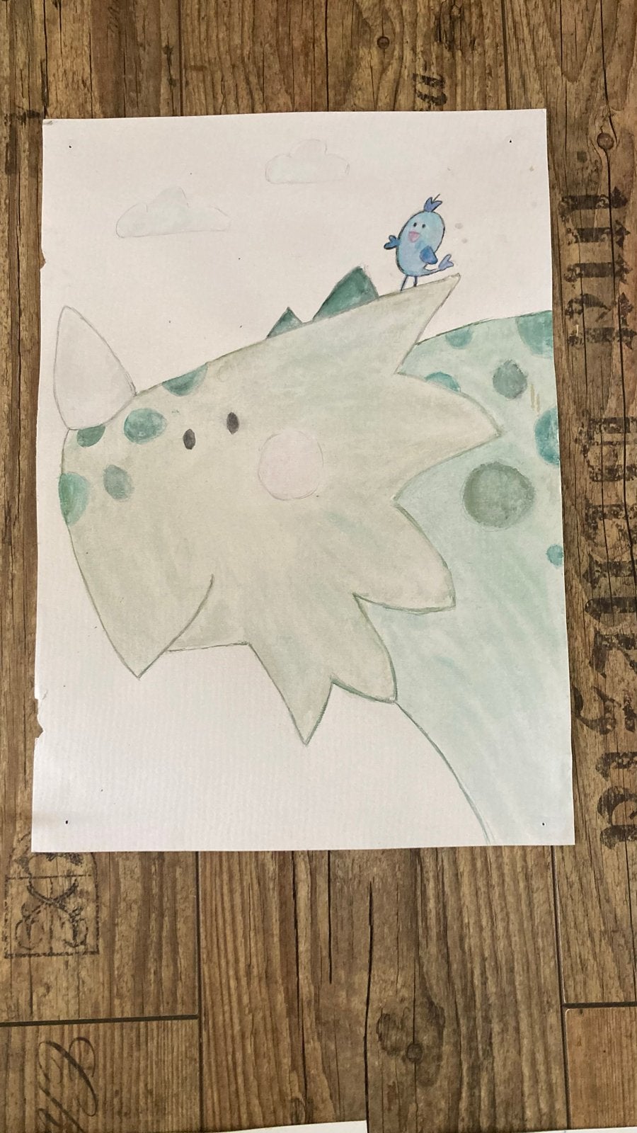 Set van 6 schattige dinosaurus schilderingen dino deco, Ophalen of Verzenden, Zo goed als nieuw, Schilder- en Tekenkunst