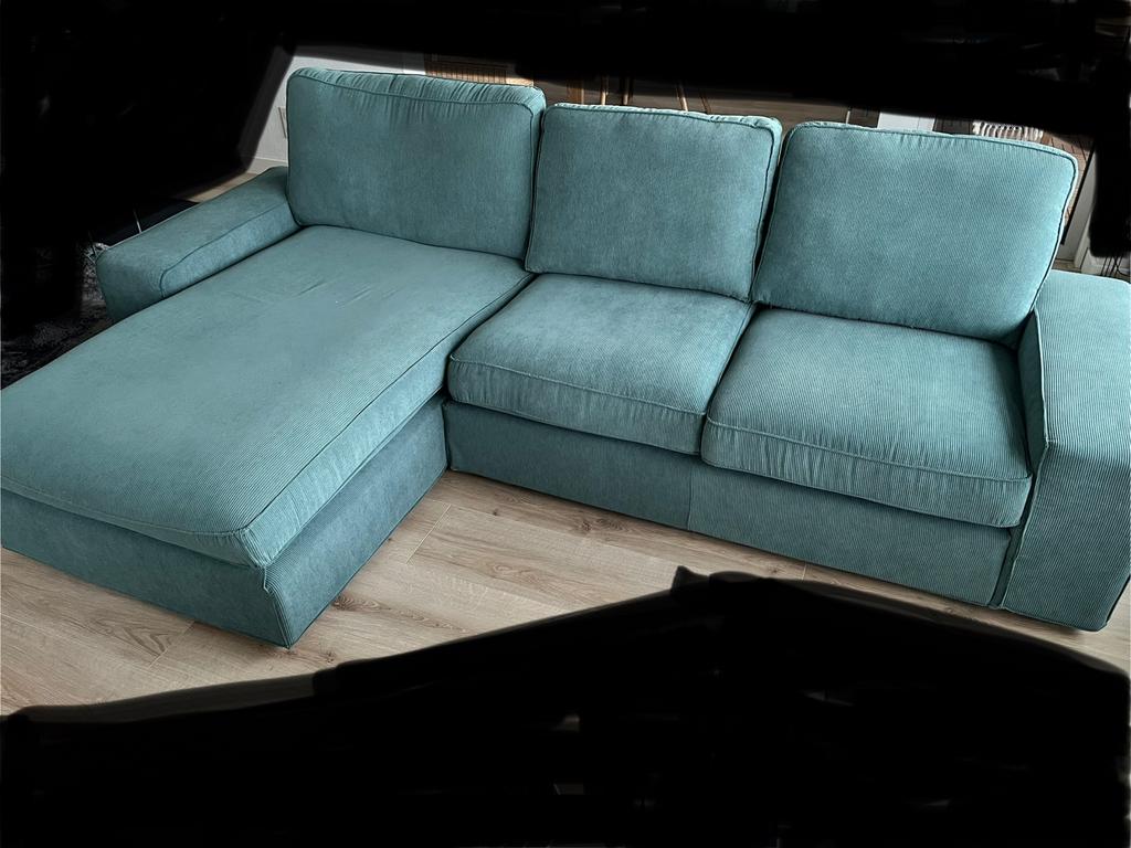 3-seater sofa with chaise longue, Ophalen, Zo goed als nieuw
