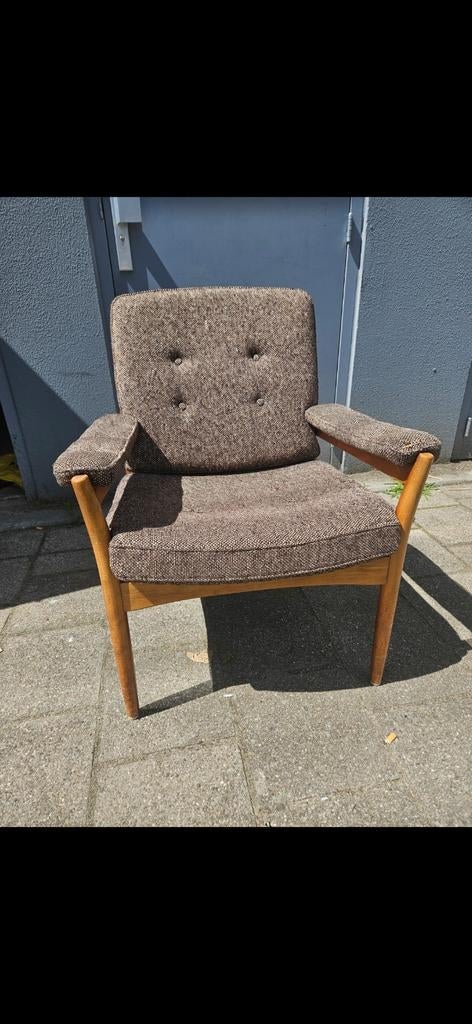 G Möbel fauteuil met originele stoffering jaren 60/70, Huis en Inrichting, Fauteuils, Gebruikt, Retro, Vintage, Mid-century, Minder dan 75 cm