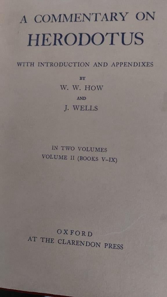 a commentary on HERODOTUS -+Herodotus, een keuze, Ophalen of Verzenden, Gelezen, Geesteswetenschap