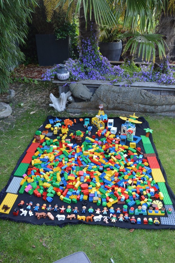 zeer grote hoeveelheid duplo met voertuigen, poppetjes, bouw, Ophalen of Verzenden, Gebruikt, Losse stenen, Duplo