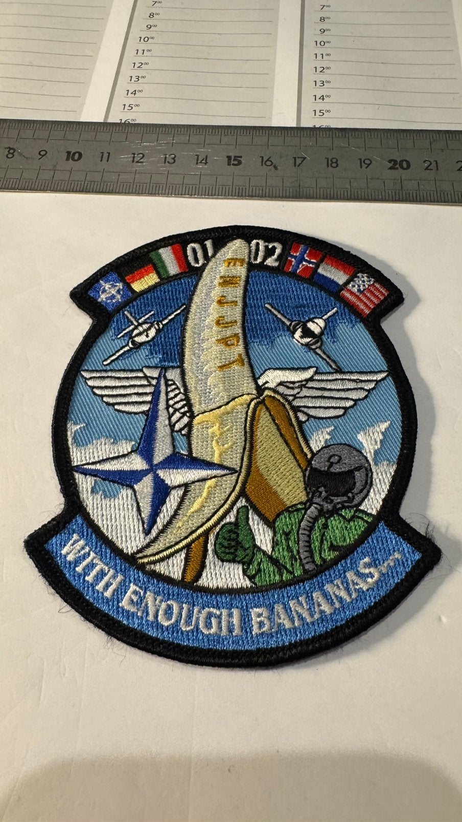 Patch luchtmacht enjjpt 2001, Ophalen of Verzenden, Zo goed als nieuw, Patch, Badge of Embleem