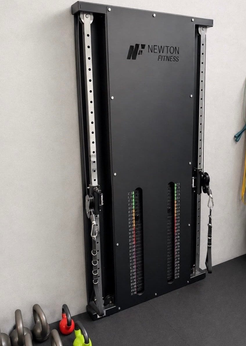 Newton Fitness Kabel Wall Station met Twee Pulleys, Ophalen, Krachtstation, Armen, Zo goed als nieuw