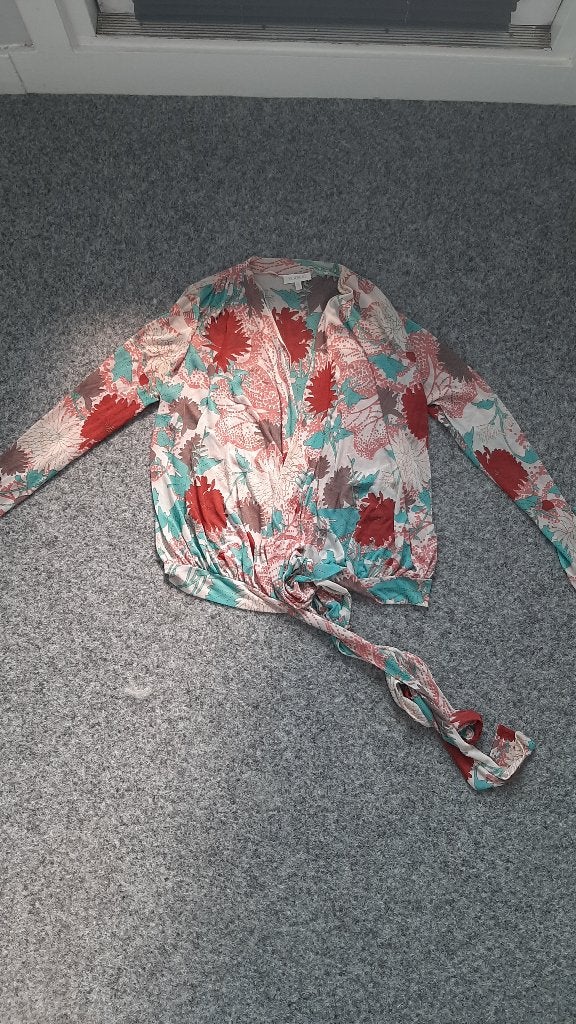 schitterende dames wikkelblouse van Kookai, maat 1/S, Ophalen of Verzenden, Gedragen, Maat 36 (S)