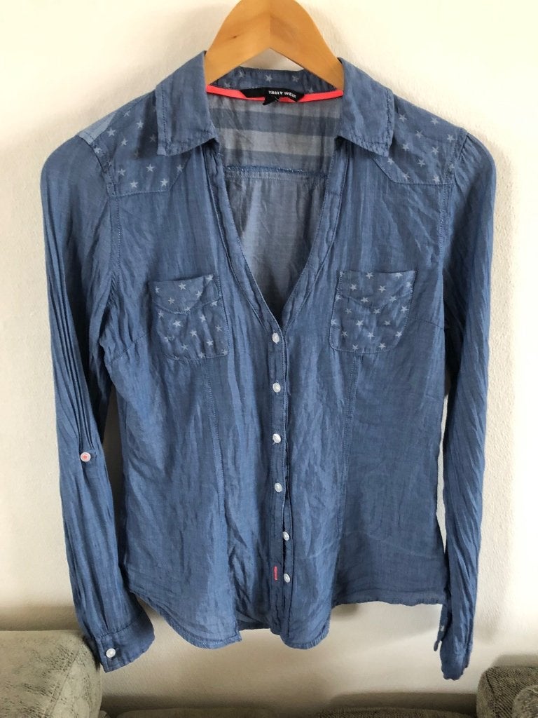 Spijkerblouse - mt S, Ophalen of Verzenden, Zo goed als nieuw, Maat 36 (S), Blauw