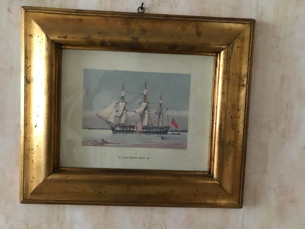 Schilderij met boot, Antiek en Kunst, Kunst | Schilderijen | Klassiek, Ophalen of Verzenden