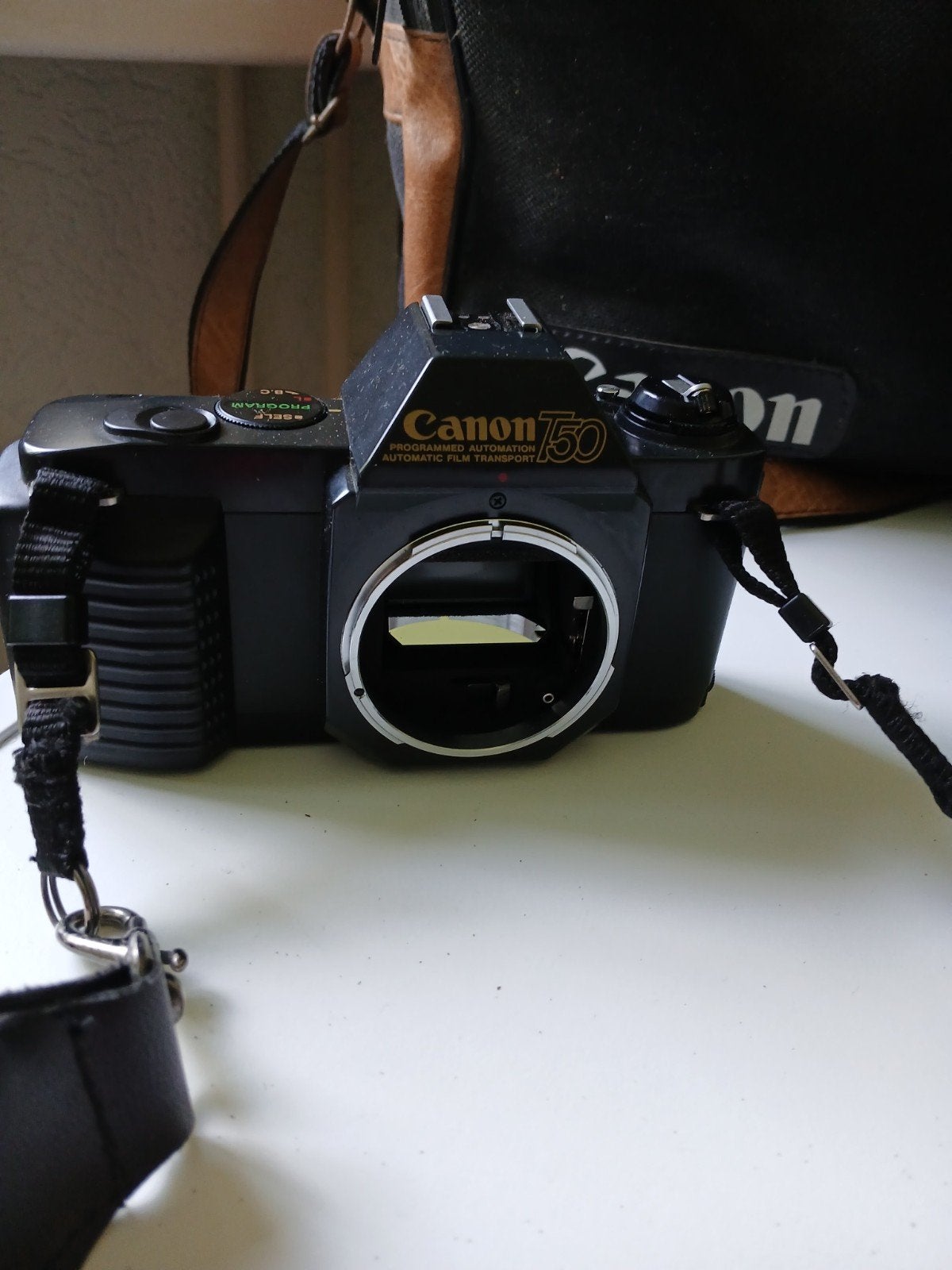 Canon T50 Spiegelreflexcamera met 2 lenzen en tas, Ophalen of Verzenden, Gebruikt, Spiegelreflex, Canon