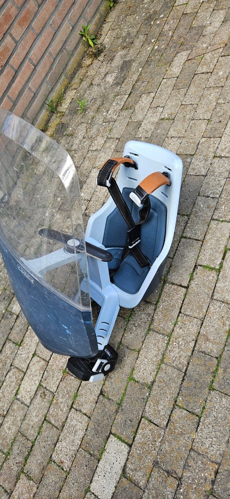 Bobike fietsstoeltje voor met windscherm en bevestiging, Ophalen, Gebruikt, Voorzitje, Bobike