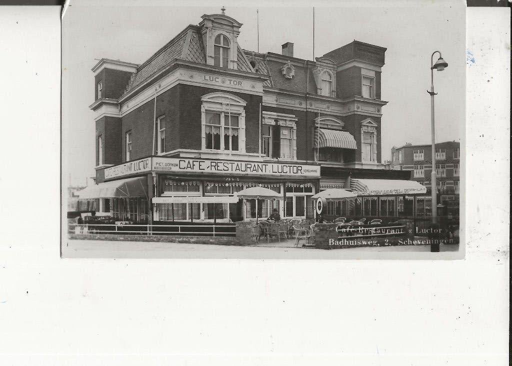 Scheveningen Badhuisweg 2 Cafe-Restaurant Luctor 5-6-1935, Ophalen of Verzenden, 1920 tot 1940, Gelopen, Zuid-Holland