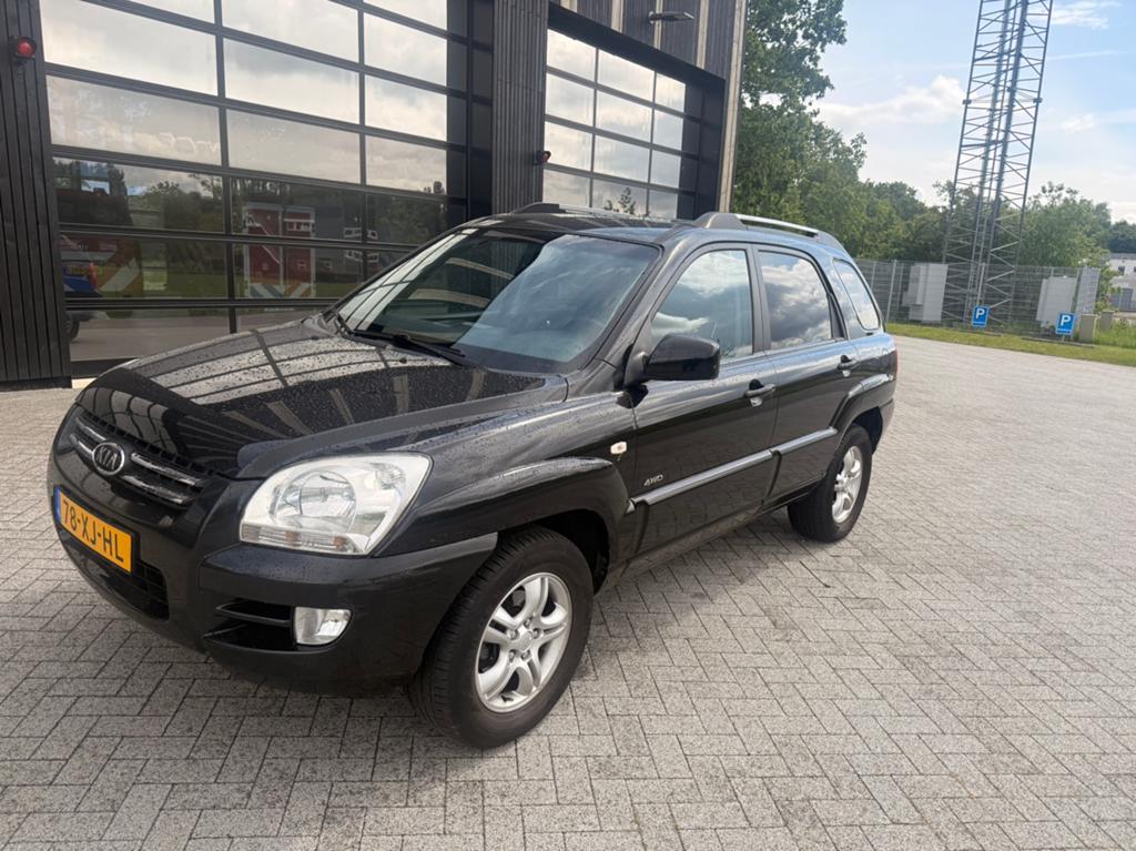 KIA Sportage Zwart 2.7 Automaat LPG/benzine, Auto's, Kia, Automaat, Zwart, 2656 cc, Zwart