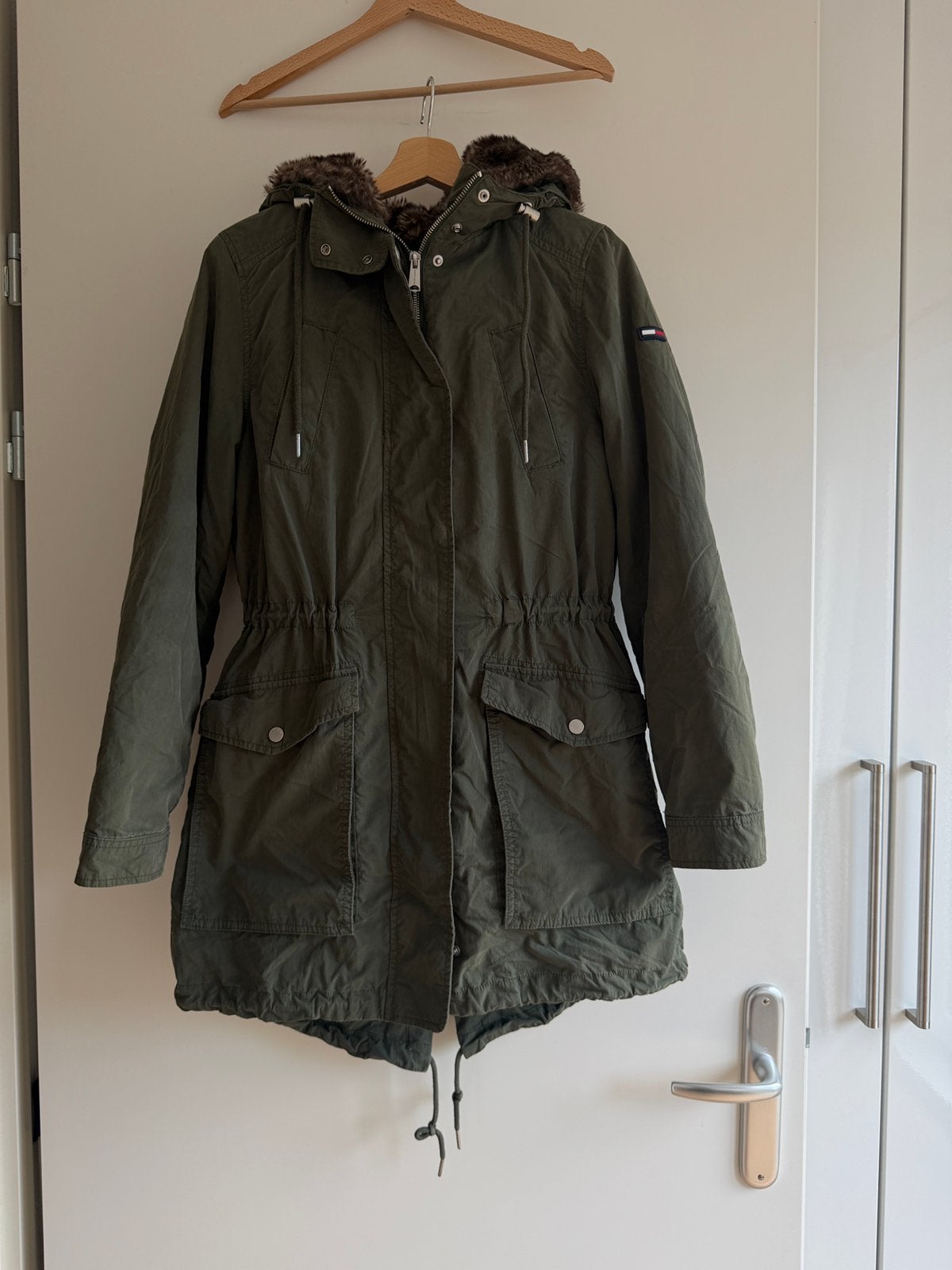 Tommy Jeans 2 in 1 winterjas, Kleding | Dames, Ophalen of Verzenden, Zo goed als nieuw, Maat 36 (S), Groen