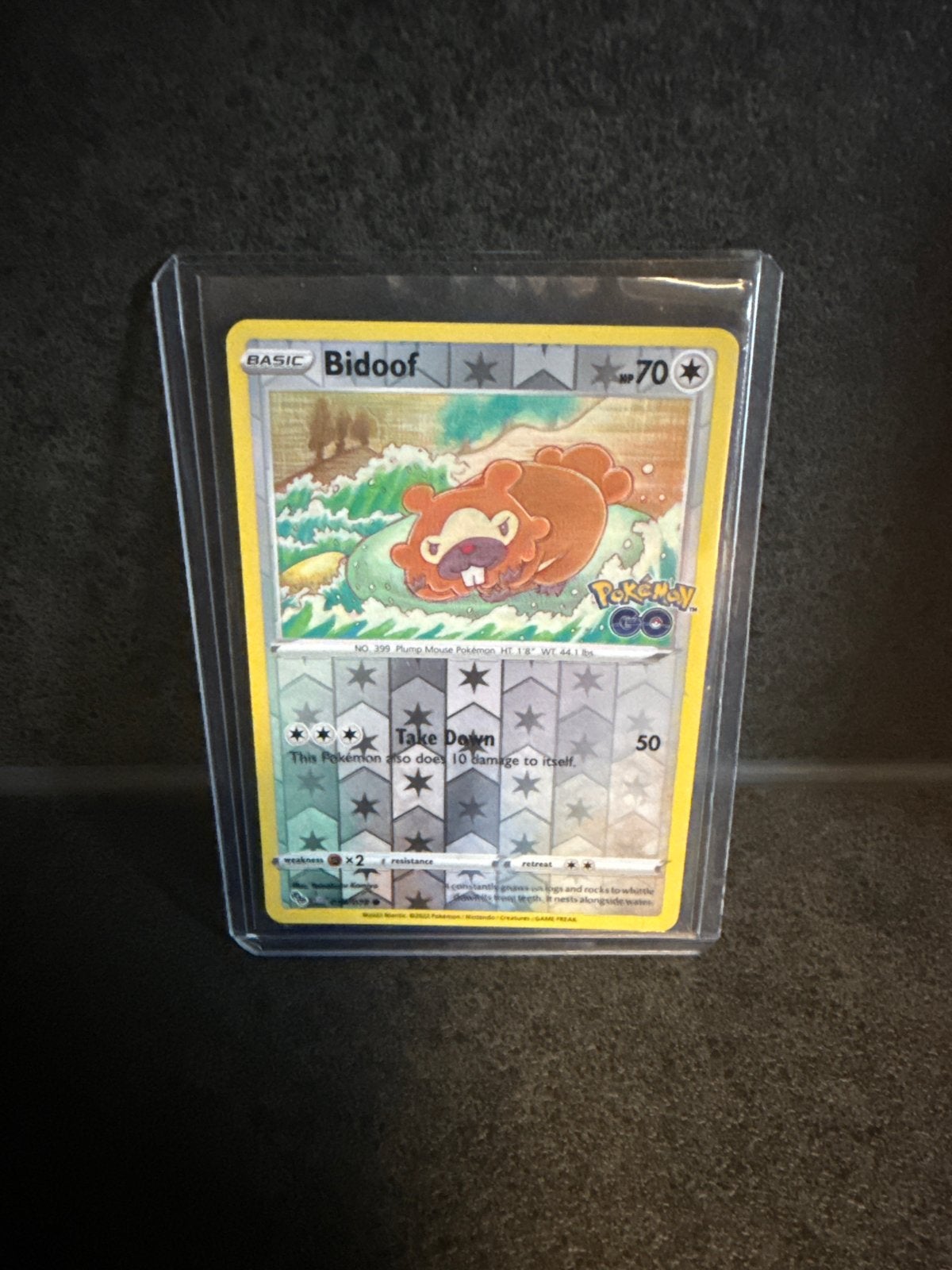 Bidoof / Ditto stamp- Pokemon GO, Ophalen, Zo goed als nieuw, Losse kaart, Foil
