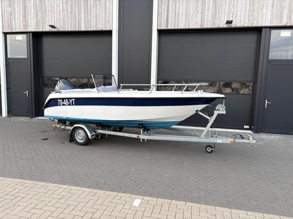 Consoleboot Yamarin 490 + trailer (evt. 100pk motor), Watersport en Boten, Speedboten, Ophalen, Gebruikt, 70 tot 120 pk, 3 tot 6 meter