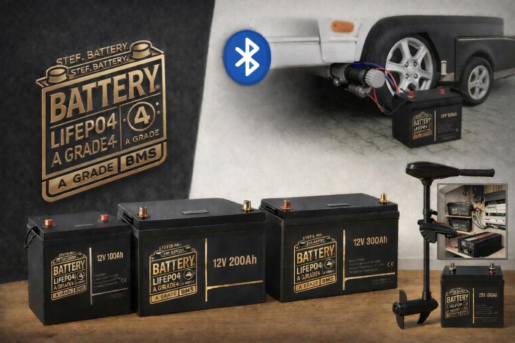 LiFePO4 Accu 12V 100Ah tot 300Ah met Laders 3 jaar garantie, Ophalen of Verzenden, Nieuw, Smart