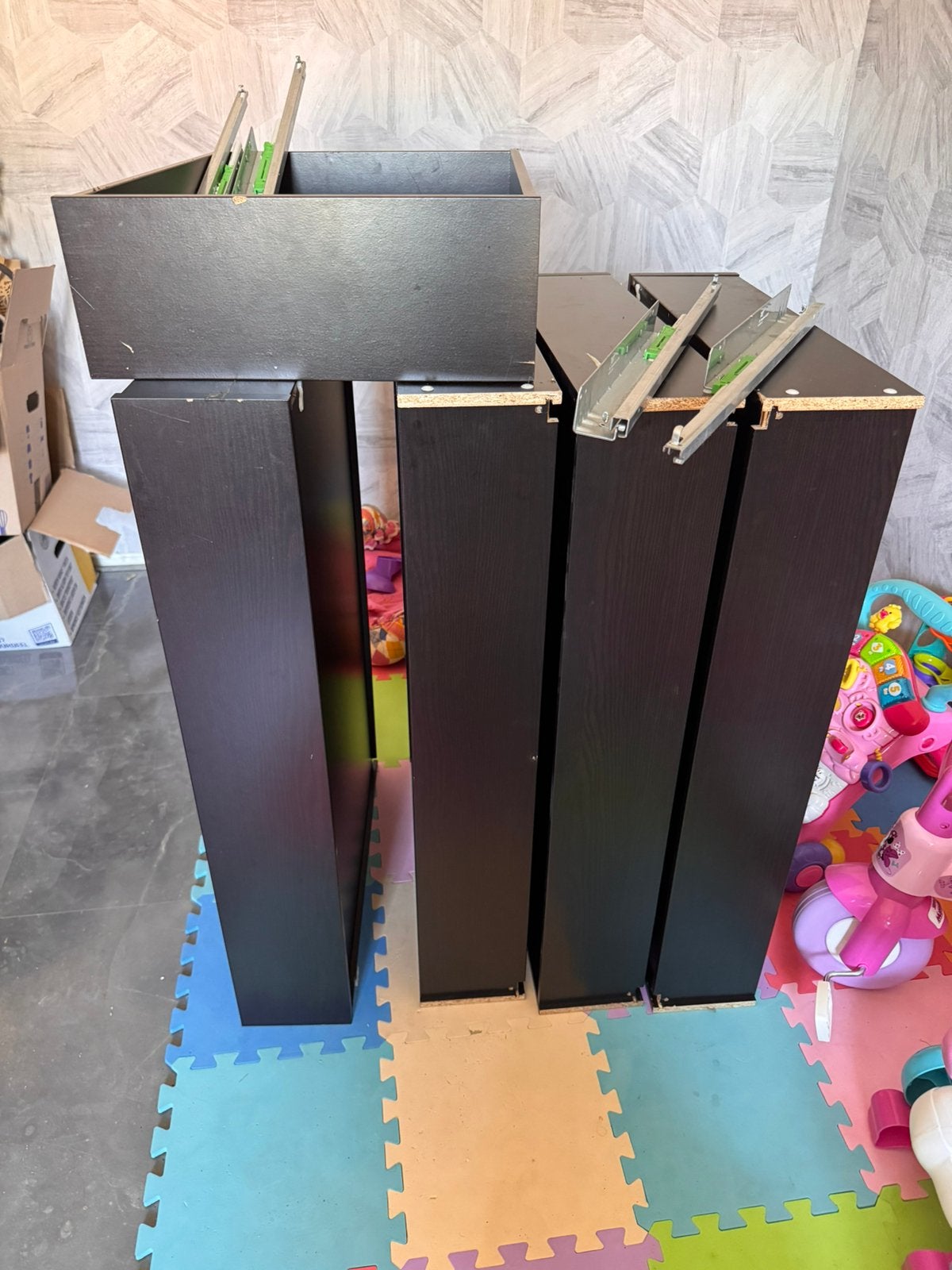 Pax kast lades zwart bruin komplement ikea, Huis en Inrichting, Kasten | Kledingkasten, Ophalen, Gebruikt, 50 tot 100 cm, Minder dan 100 cm