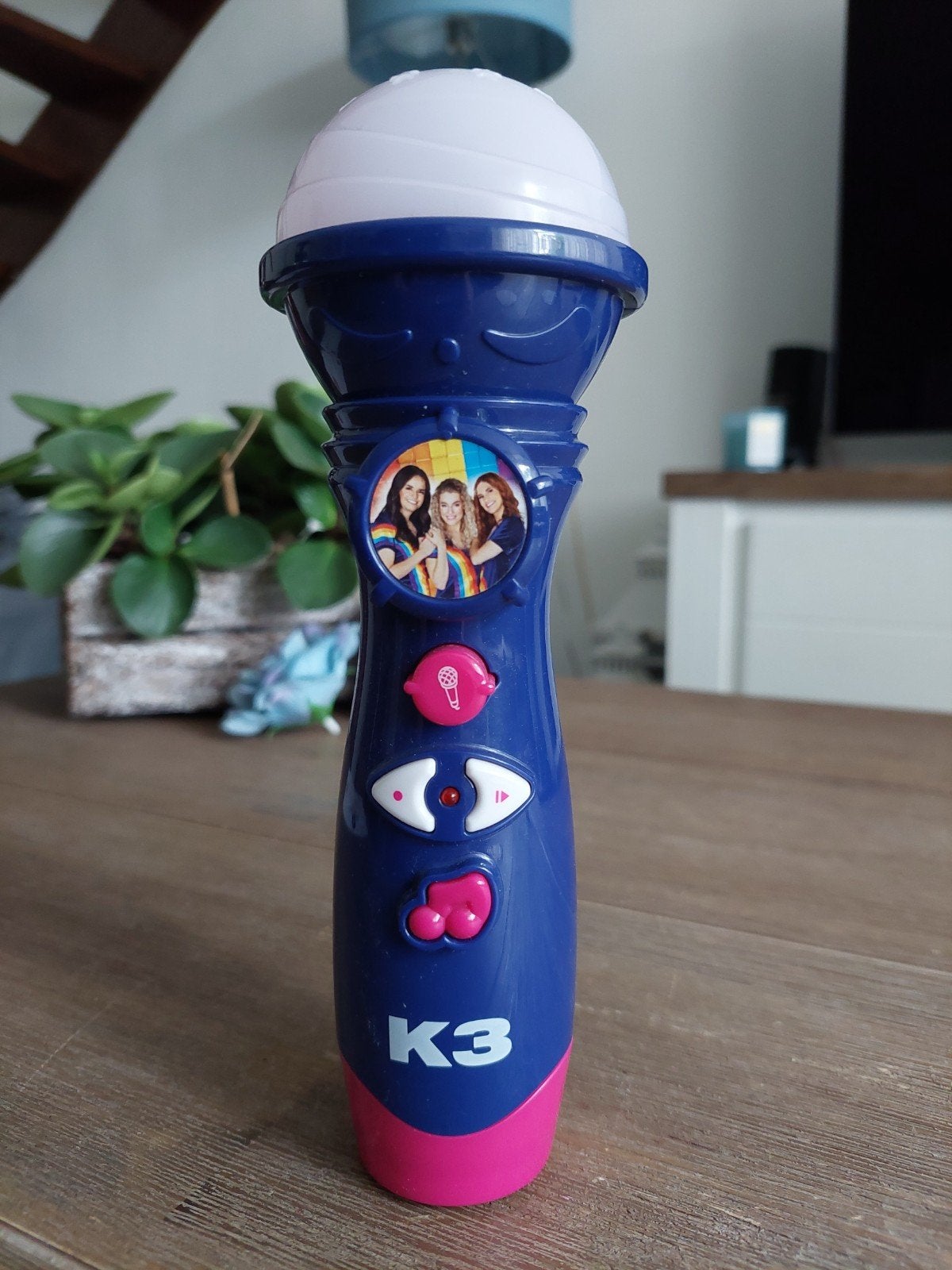 Studio 100 K3 microfoon met Stemopname, Liedjes en licht, Ophalen of Verzenden, Zo goed als nieuw, Jongen of Meisje