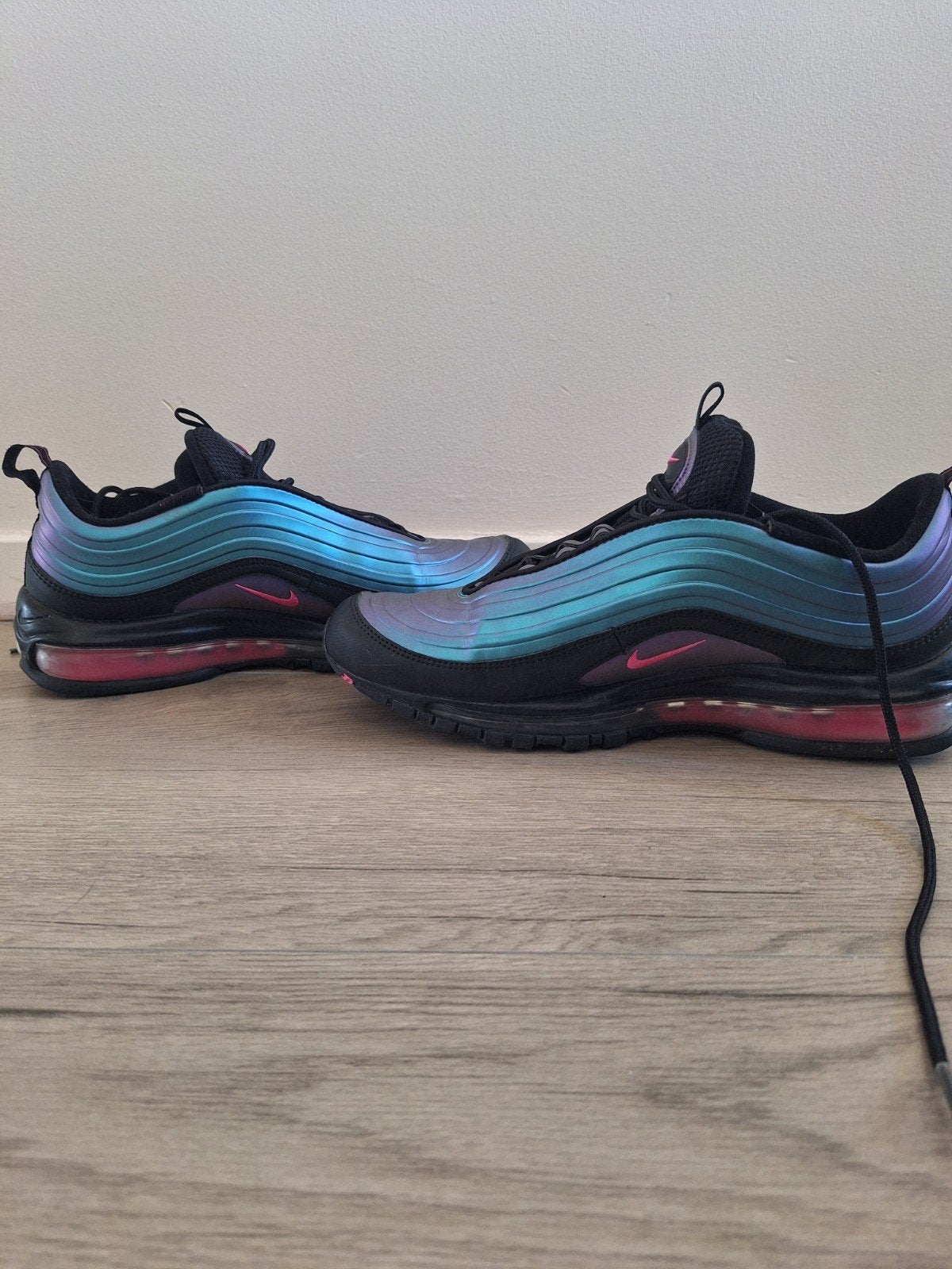 Nike Air Max 97 Sneakers - Holografisch Blauw/Roze, Kleding | Dames, Ophalen, Blauw, Nike, Sneakers of Gympen