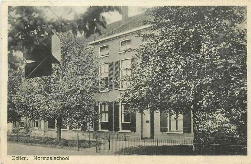 380-716-023 Zetten Normaalschool, Verzamelen, Ansichtkaarten | Nederland, Verzenden, Voor 1920, Gelderland