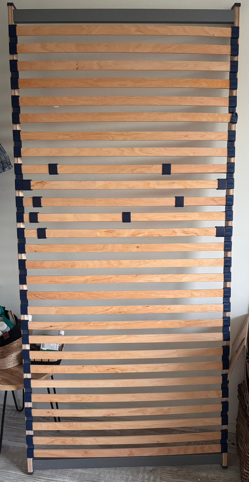 Stevige lattenbodem, Ophalen, 90 cm, Eenpersoons, Zo goed als nieuw