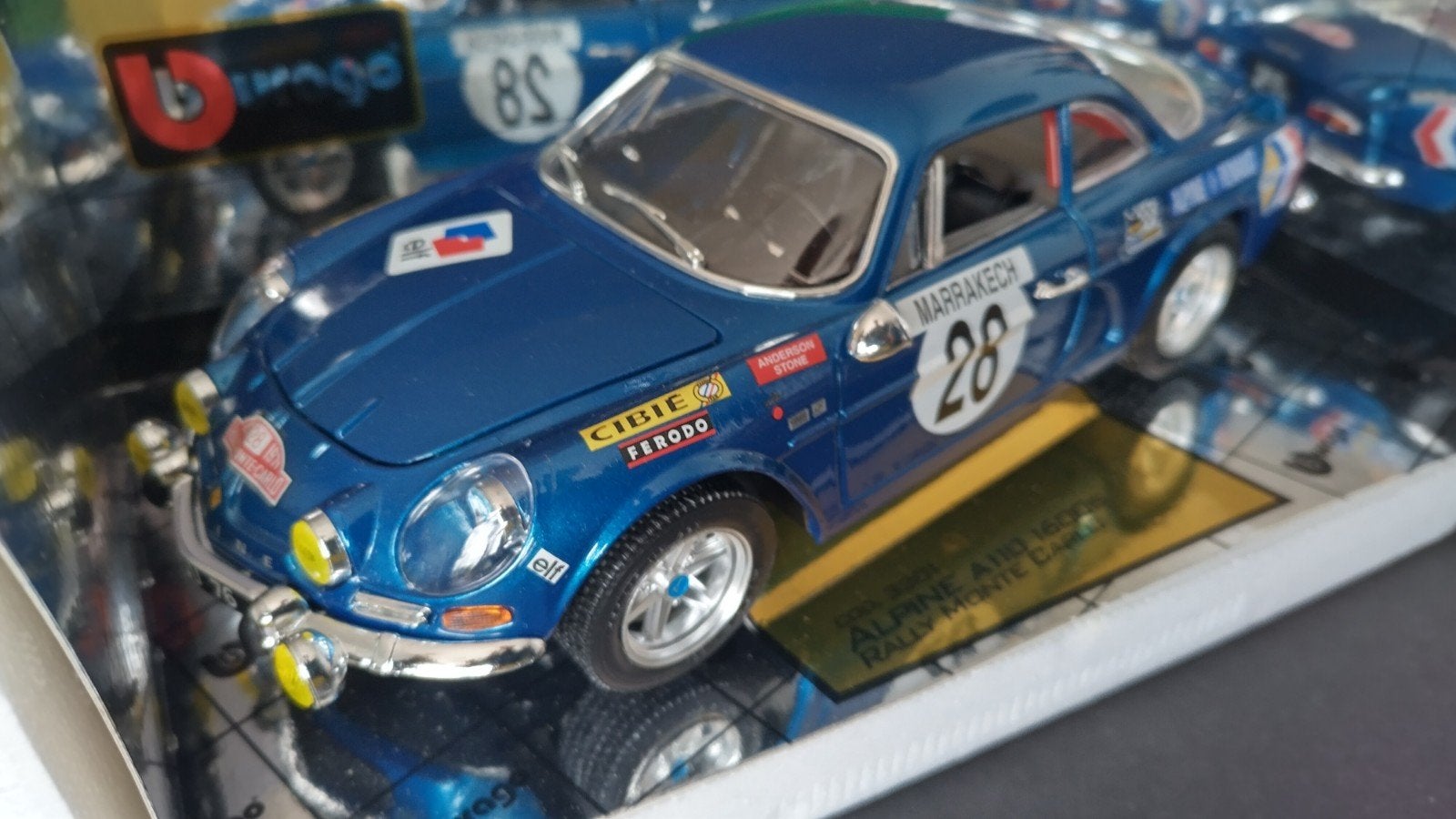 Renault Alpine a110 Rally Monte Carlo 1971 1:16 Bburago Pol, Auto, Verzenden, ., Nieuw