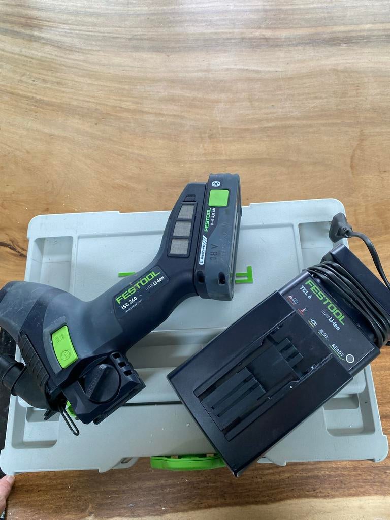 Festool Isolatiezaag ISC 240 EB Basic 4.0 met Accu en Lader, 70 mm of meer, Overige typen, Ophalen of Verzenden, Zo goed als nieuw