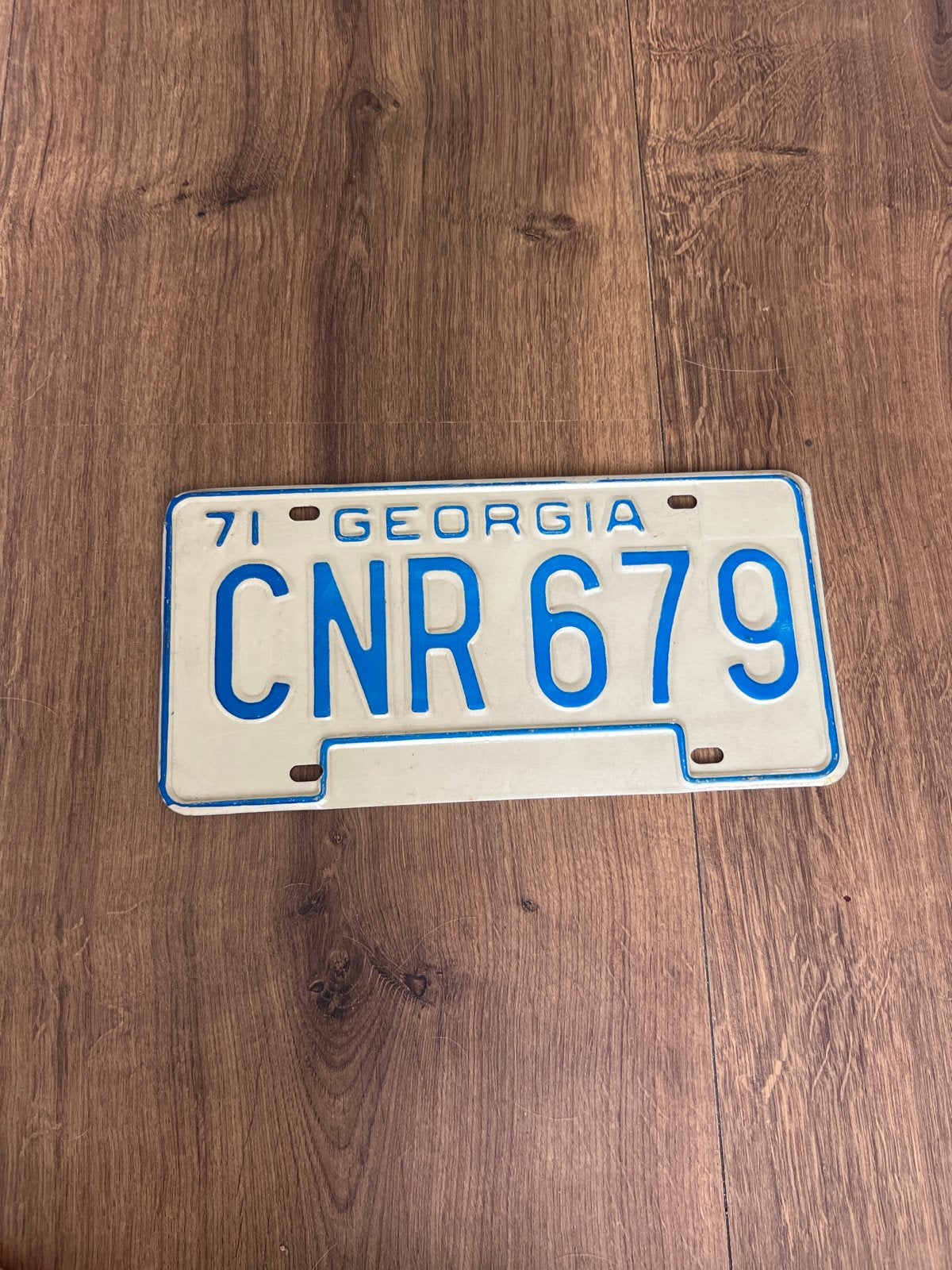 Originele Amerikaanse Kentekenplaat Georgia 1971, Verzamelen, Ophalen of Verzenden, Gebruikt, Auto's