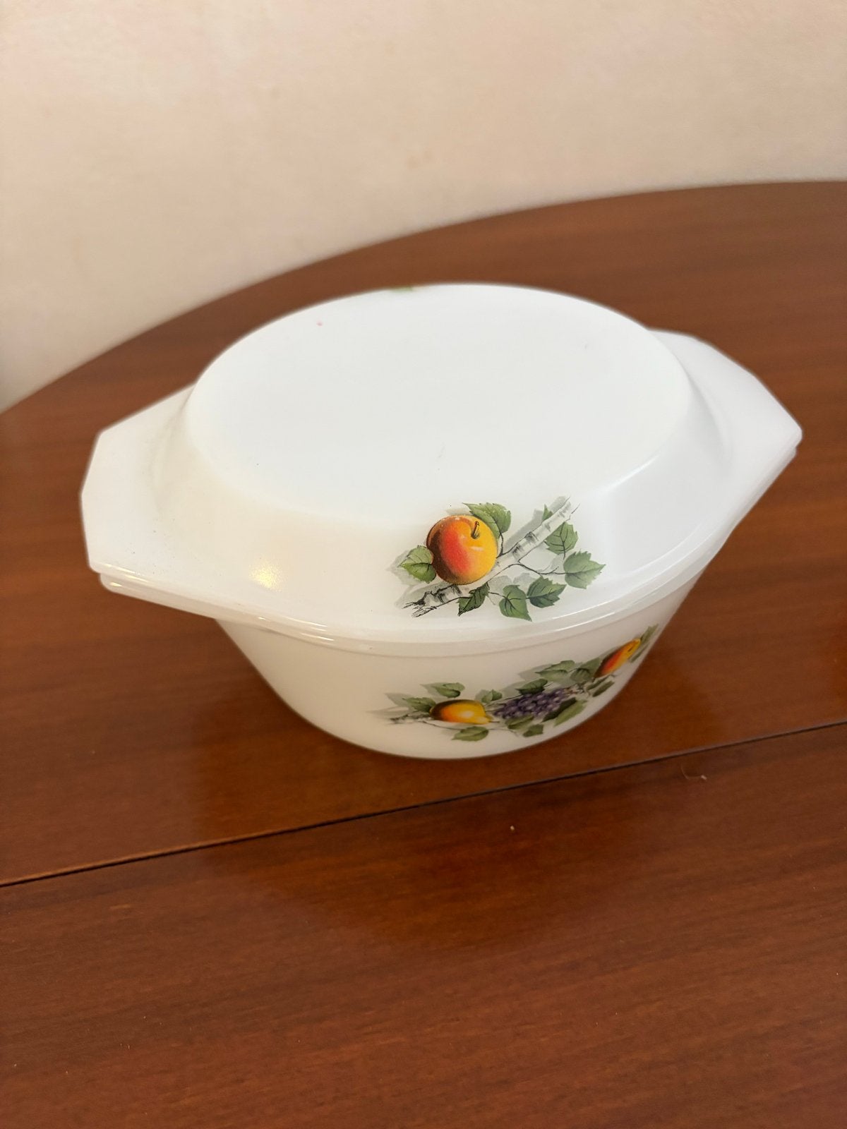 Vintage Arcopal France Ovenschaal met Fruitdecor, Ophalen