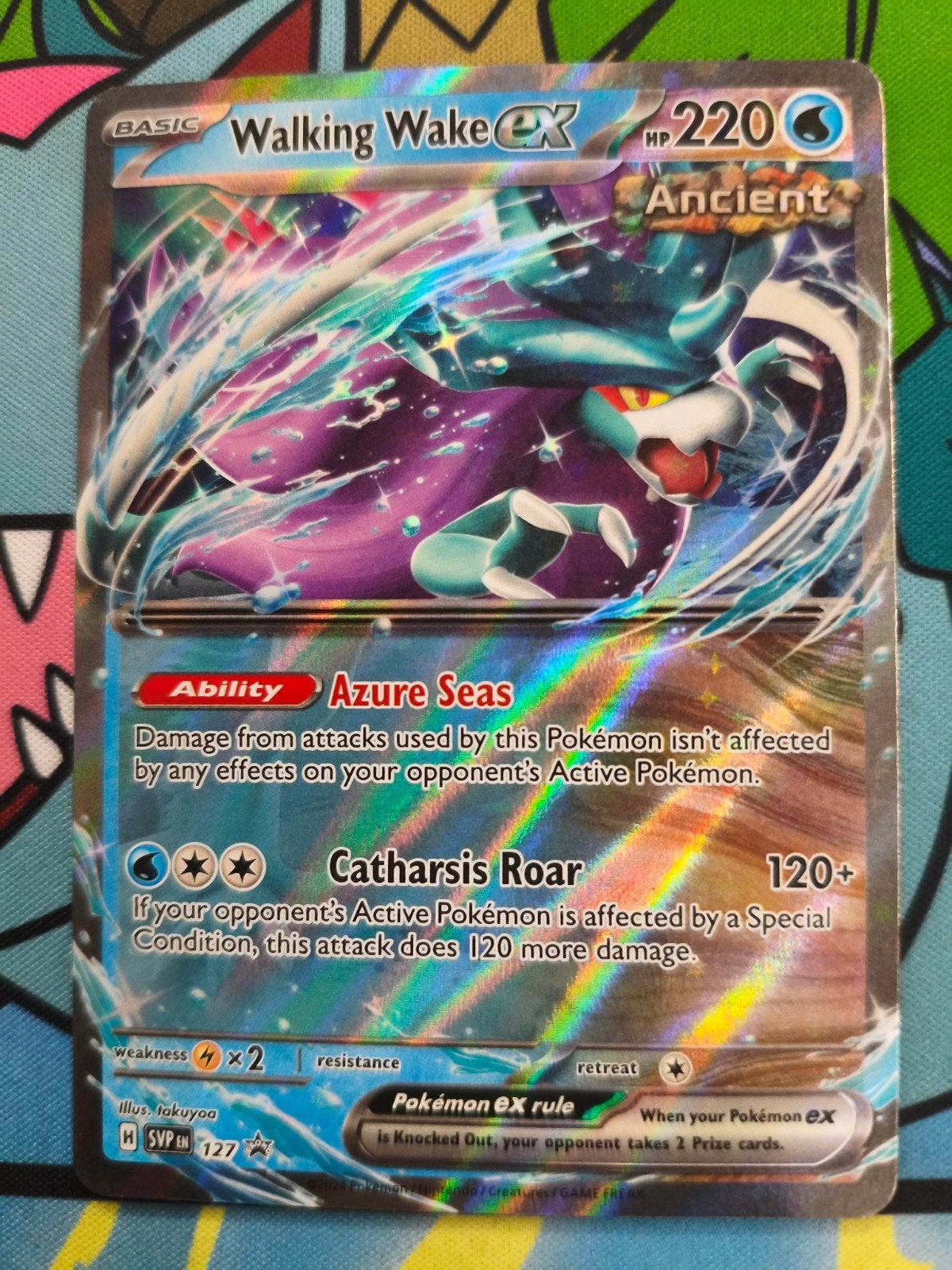 Walking Wake EX - 127 - Scarlet & Violet Black Star Promos, Verzenden, Zo goed als nieuw, Losse kaart, Foil