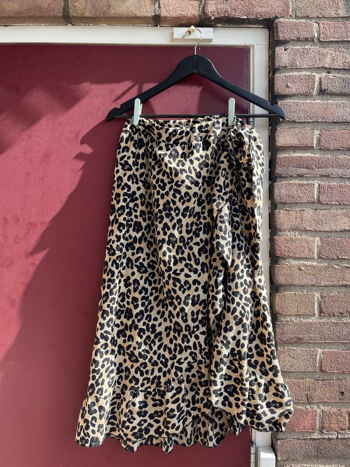 Costes Studio Luipaardprint Midi Rok Maat L, Ophalen, Beige, Maat 42/44 (L), Zo goed als nieuw